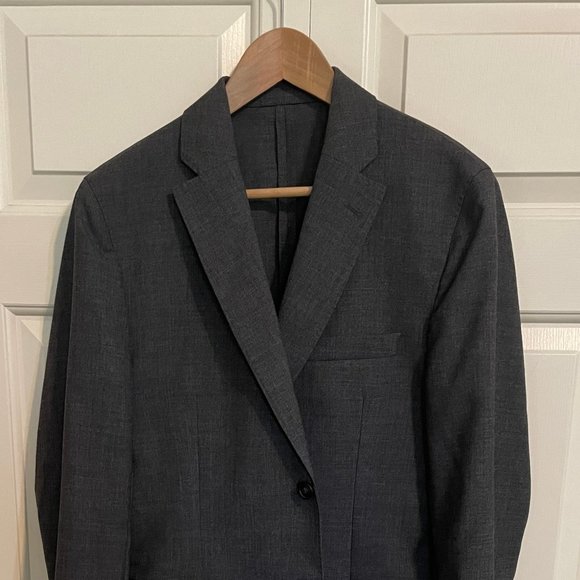 Officine Generale Unstructured Grey Wool Sport Coat - 40-42 - Picture 1 of 12